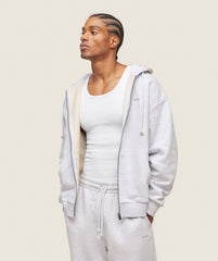 everywear Relaxed Zip Hoodie Bros Soft Grey Marl