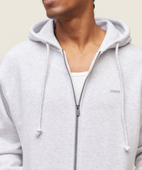 everywear Relaxed Zip Hoodie Bros Soft Grey Marl