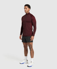 Vital 1/4 Zip Black/Sets Red