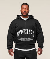 Collegiate Script Zip Up Hoodie Black/White