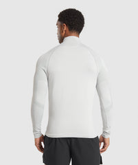 Apex Seamless 1/4 Zip Light Grey/Medium Grey