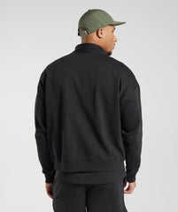 Rest Day Sweats 1/4 Zip Black
