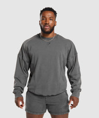 Heritage Washed Crew Onyx Grey
