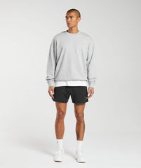 Rest Day Essential Crew Light Grey Core Marl