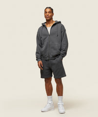 everywear Relaxed Zip Hoodie Black