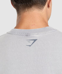 Heritage Washed Short Sleeve Crew Denim Grey