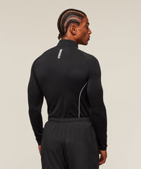 Clean Contour Seamless 1/4 Zip Black/White