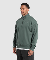 Rest Day Sweats 1/4 Zip Slate Teal