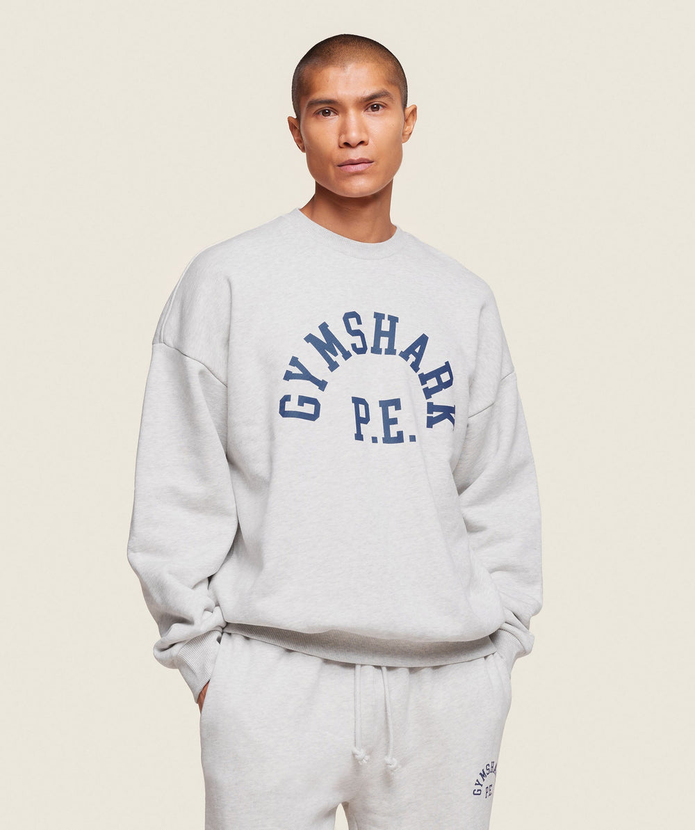 Phys Ed Crew Light Grey Marl