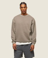 everywear Relaxed Stitch Sweatshirt Linen Brown