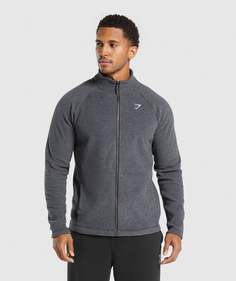 Fleece Zip Through Jacket Black/Graphite Grey