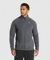Fleece Zip Through Jacket Black/Graphite Grey