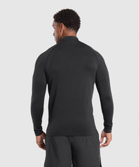 Apex Seamless 1/4 Zip Black/Dark Grey
