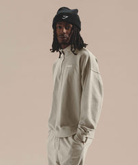 Rest Day Sweats 1/4 Zip Pebble Grey