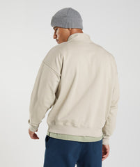 Rest Day Sweats 1/4 Zip Pebble Grey