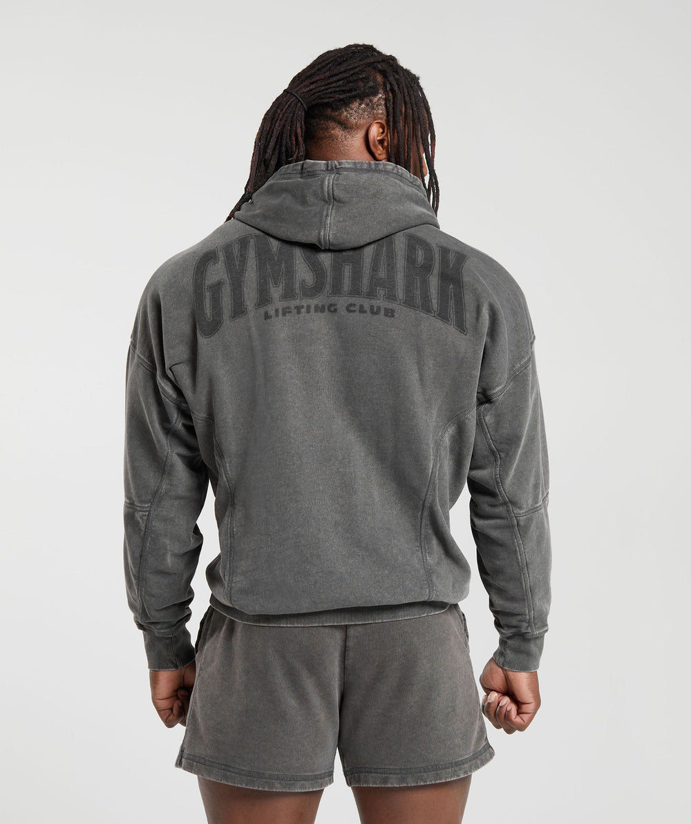 Heritage Washed Hoodie Onyx Grey