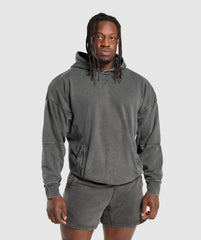 Heritage Washed Hoodie Onyx Grey
