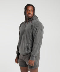 Heritage Washed Hoodie Onyx Grey