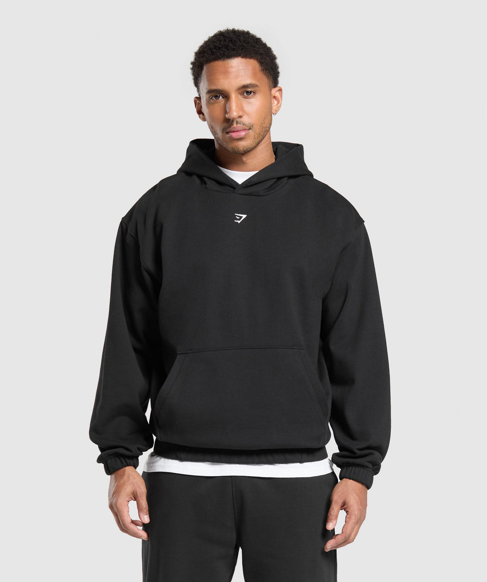 Rest Day Essentials Boxy Hoodie Black