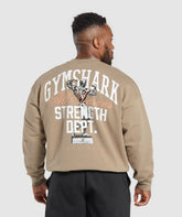 Trophy Graphic Crew Cement Brown