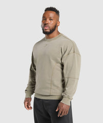 Heritage Washed Crew Utility Green