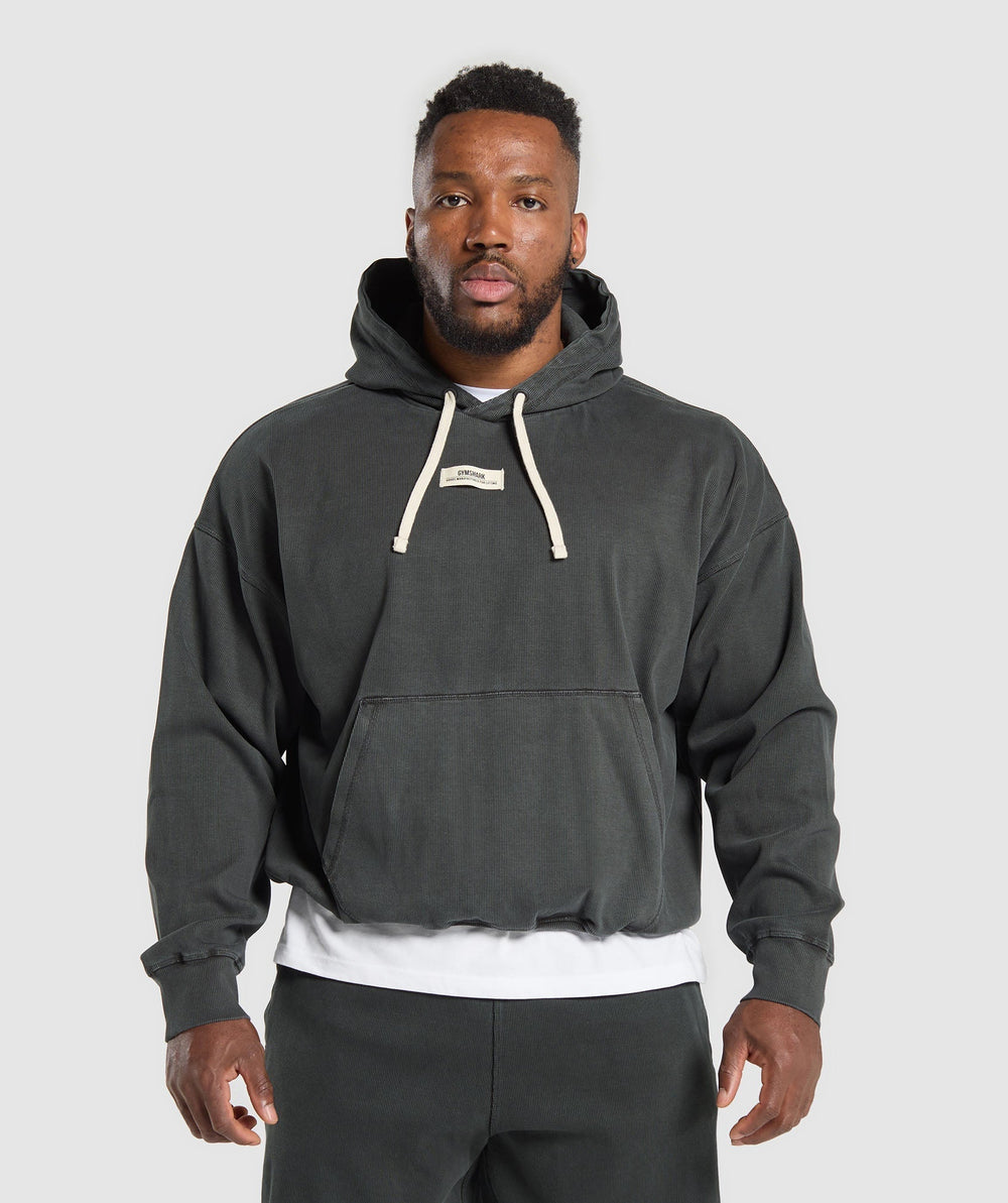 Heavyweight Rib Hoodie Asphalt Grey
