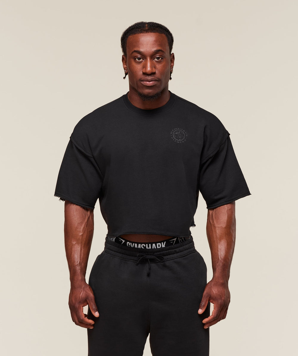 Legacy Cropped Short Sleeve Crew Black