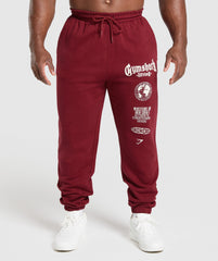 Global Lifting Oversized Joggers Sets Red