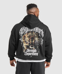 Strength Department Animal Oversized Hoodie Black