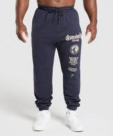 Global Lifting Oversized Joggers Heavy Blue