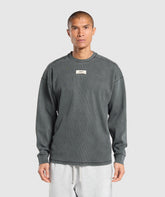Heavyweight Rib Crew Asphalt Grey