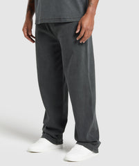 Heavyweight Ribbed Joggers Asphalt Grey