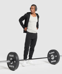 Flat Knit Joggers Black