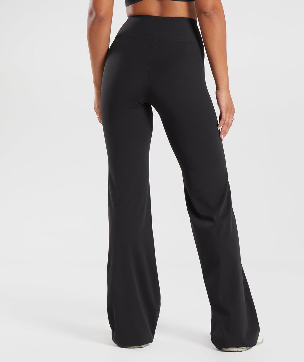 Crossover Flared Leggings Black