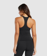 Everyday Racer Back Tank With Shelf Black