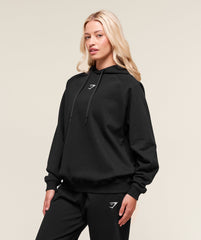 Training Oversized Fleece Hoodie Black