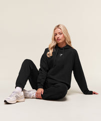 Training Oversized Fleece Hoodie Black