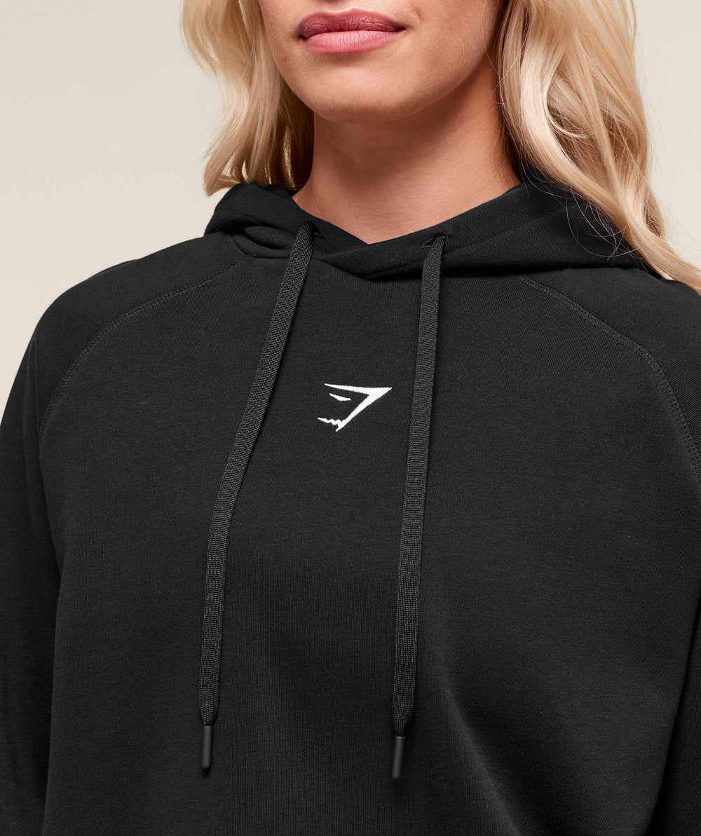 Training Oversized Fleece Hoodie Black