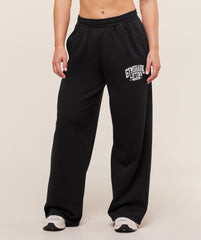 Lifting Club Graphic Straight Leg Joggers Black