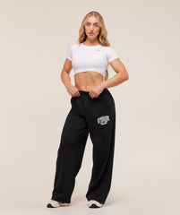 Lifting Club Graphic Straight Leg Joggers Black