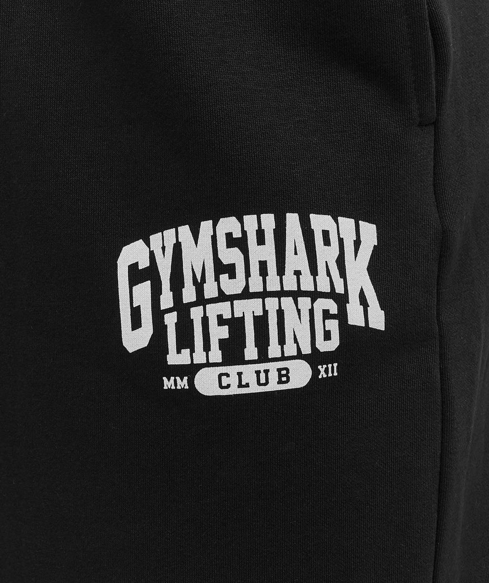 Lifting Club Graphic Straight Leg Joggers Black