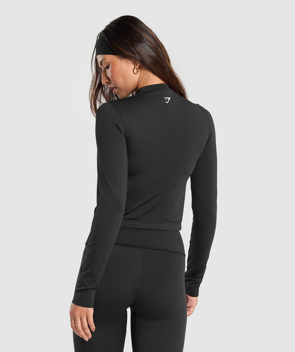 Everyday Seamless Zip Tracktop Black