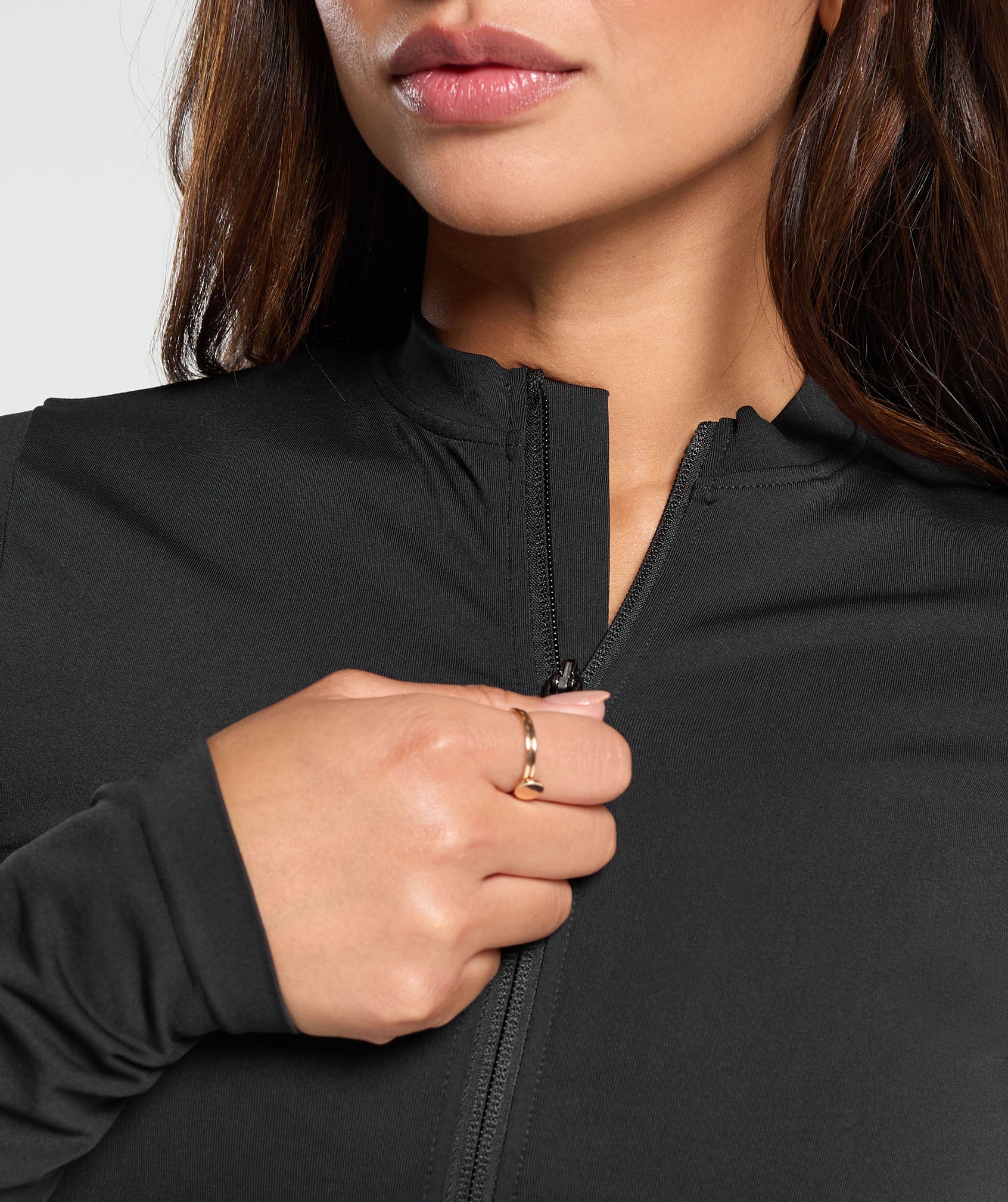 Everyday Seamless Zip Tracktop Black