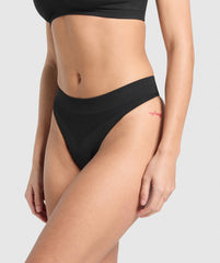 Seamless Thong 3pk Black