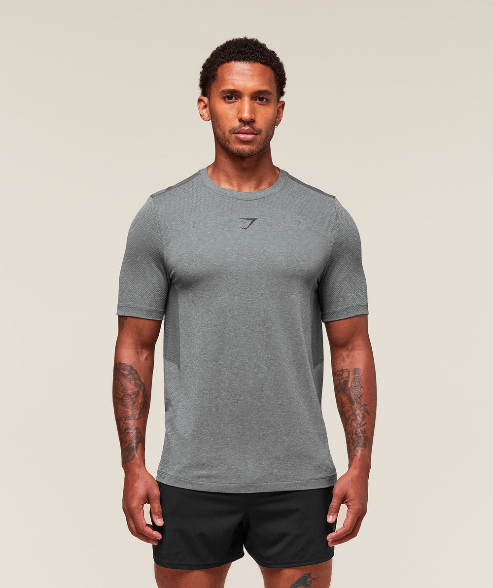 Lightweight Seamless T-Shirt Light Grey/Smokey Grey