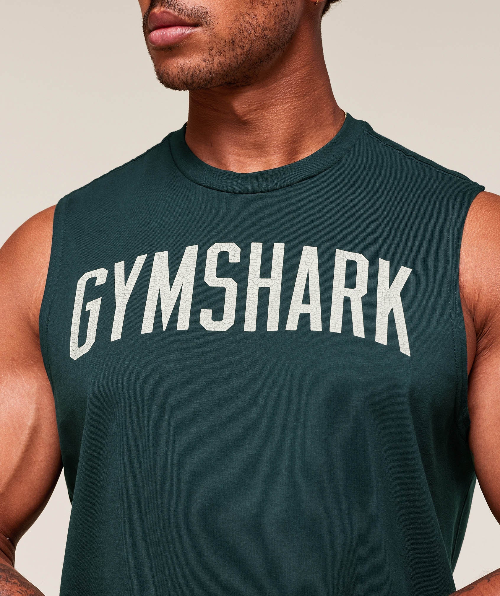 Worn Graphic Tank Deep Petrol Blue