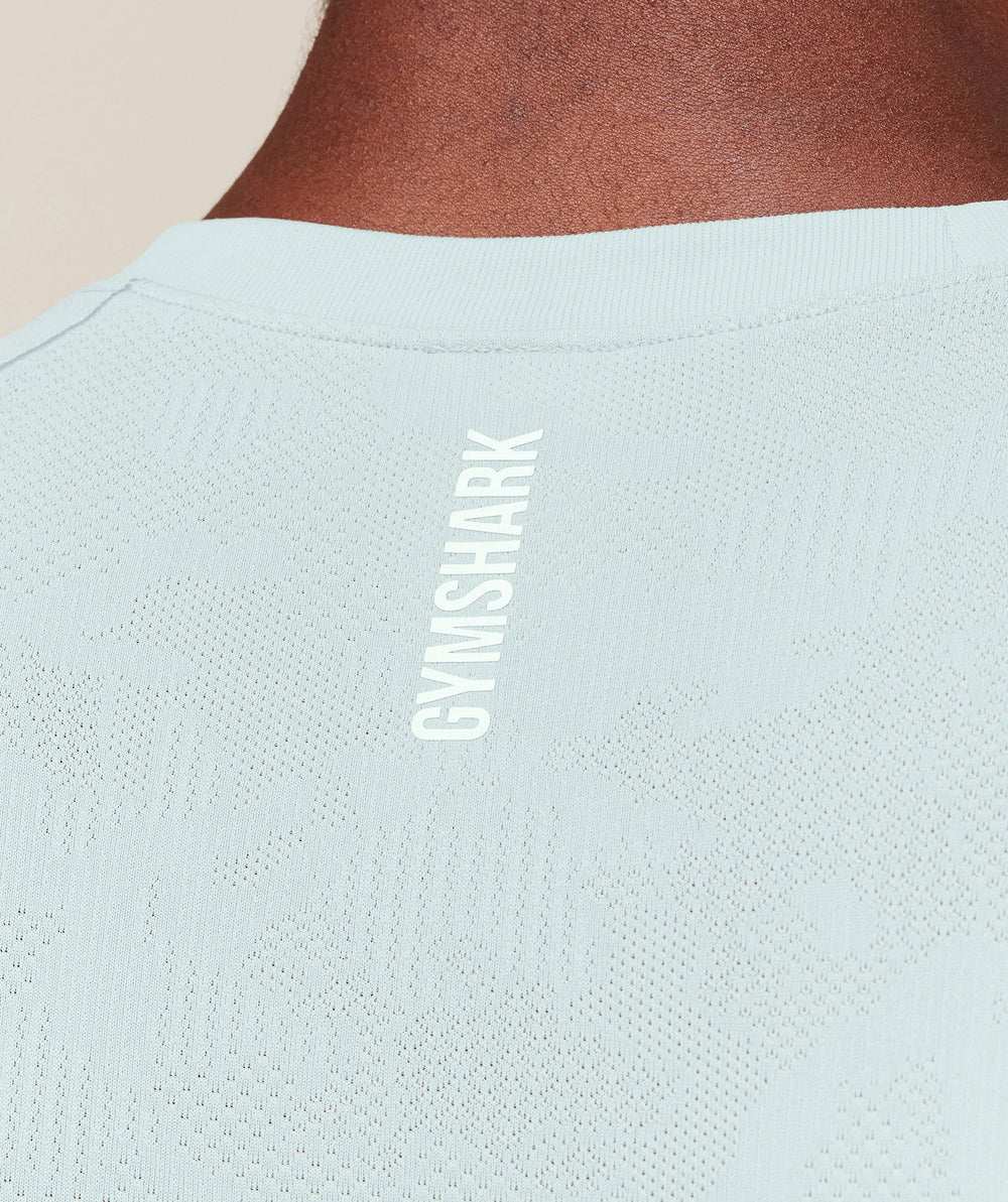 Geo Seamless T-Shirt Smoke Blue/Soft White