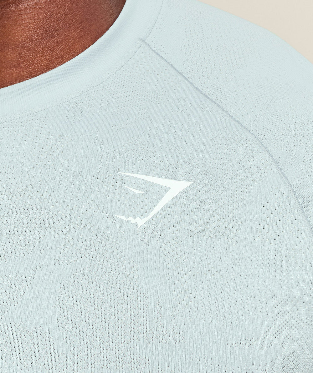 Geo Seamless T-Shirt Smoke Blue/Soft White
