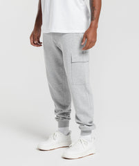 Rest Day Essentials Cargo Joggers Light Grey Core Marl