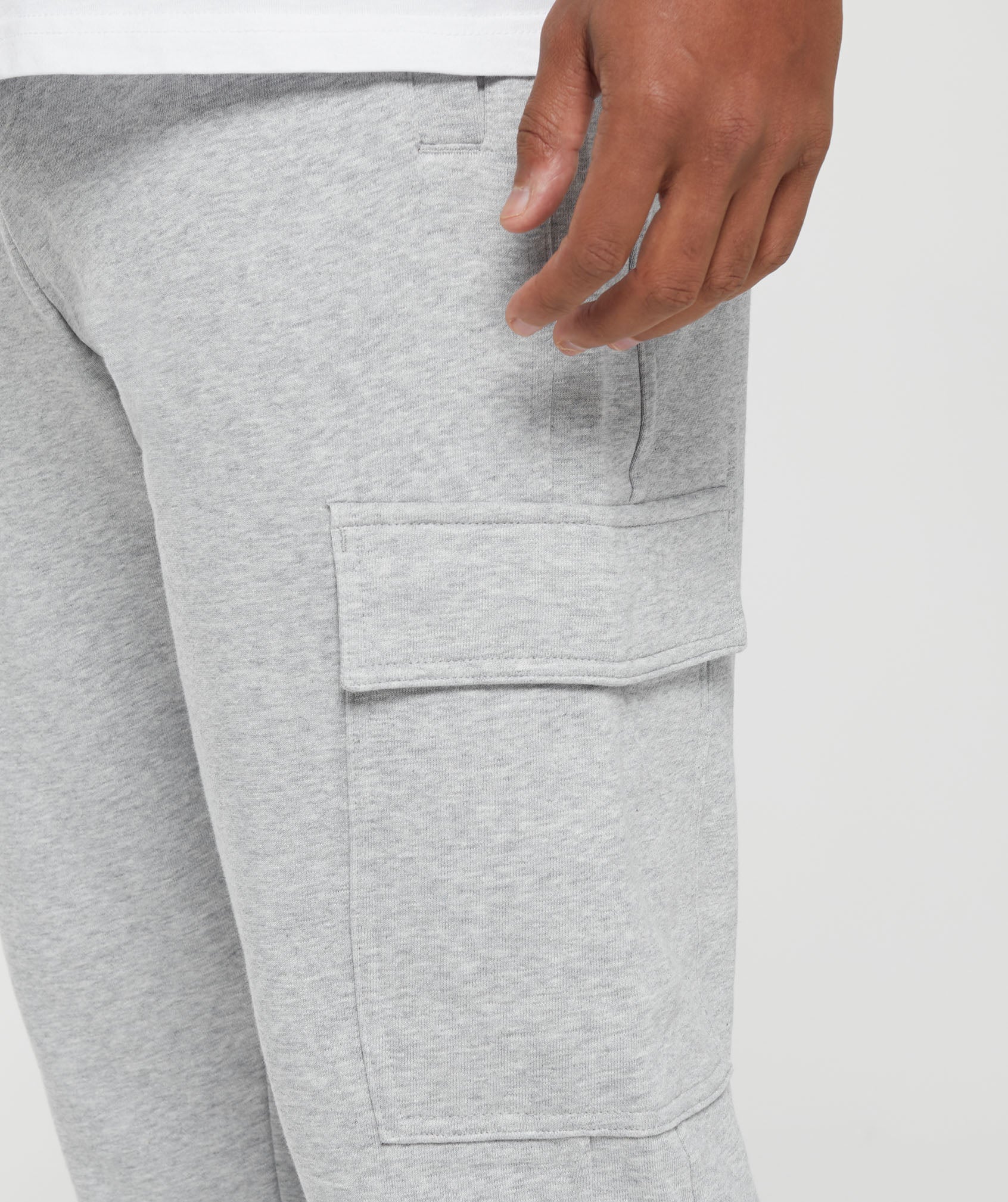 Rest Day Essentials Cargo Joggers Light Grey Core Marl